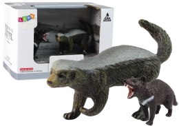 LEAN Toys Zestaw 2 Figurek Ratel Miodożerny Diabeł Tasmański Figurka