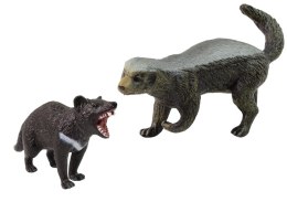 LEAN Toys Zestaw 2 Figurek Ratel Miodożerny Diabeł Tasmański Figurka