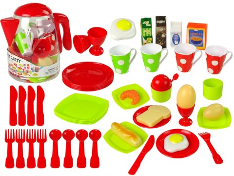 LEAN Toys Zestaw Artykułów Spożywczych Dzbanek Kubek Talerzyki 42 Elementy LEAN Toys Zestaw Artykułów Spożywczych Dzbanek Kubek Talerzyki 42 Elementy