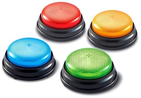 LEAN Toys Zestaw Buzzers 4 Światełka Światło Dźwięk 4 Kolory LEAN Toys Zestaw Buzzers 4 Światełka Światło Dźwięk 4 Kolory