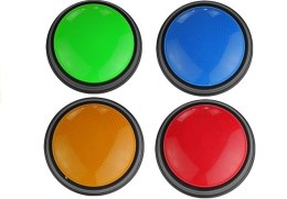 LEAN Toys Zestaw Buzzers 4 Światełka Światło Dźwięk 4 Kolory