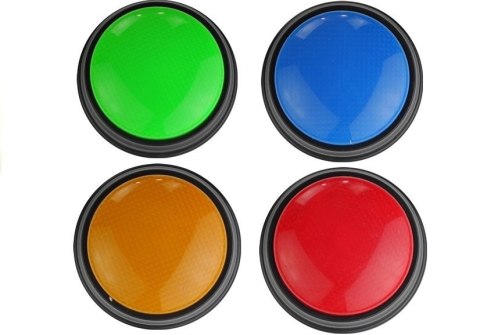 LEAN Toys Zestaw Buzzers 4 Światełka Światło Dźwięk 4 Kolory LEAN Toys Zestaw Buzzers 4 Światełka Światło Dźwięk 4 Kolory