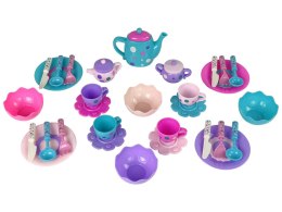 LEAN Toys Zestaw Do Herbaty Filiżanki Talerzyki Sztućce Miseczki