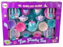LEAN Toys Zestaw Do Herbaty Filiżanki Talerzyki Sztućce Miseczki