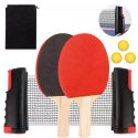 LEAN Toys Zestaw Do Ping Ponga Tenis Stołowy Siatka Paletki Piłeczki 3szt