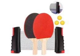 LEAN Toys Zestaw Do Ping Ponga Tenis Stołowy Siatka Paletki Piłeczki 3szt