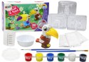 LEAN Toys Zestaw Kreatywny Artystyczny Ptaki 3D Gips Farbki