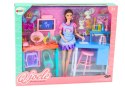 LEAN Toys Zestaw Lalka Weterynarz Gabinet Pielęgnacyjny Meble Akcesoria Zwierzaki