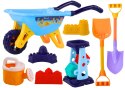 LEAN Toys Zestaw Zabawek Do Piasku Toczka Młynek Łopatki Konewka Czerwony