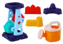 LEAN Toys Zestaw Zabawek Do Piasku Toczka Młynek Łopatki Konewka Czerwony
