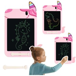 LEAN Toys Znikopis Tablica Do Rysowania Pisania LCD Rysik Jednorożec Różowy