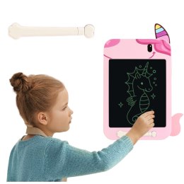 LEAN Toys Znikopis Tablica Do Rysowania Pisania LCD Rysik Jednorożec Różowy