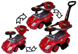 LEAN CARS Jeździk z Pchaczem Mega Car 3w1 Czerwony