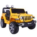 LEAN CARS Pojazd Na Akumulator FT-938 Żółty Lakierowany 4x4
