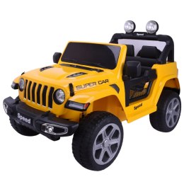 LEAN CARS Pojazd Na Akumulator FT-938 Żółty Lakierowany 4x4