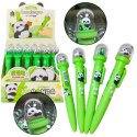LEAN Długopis Żelowy Zielony Panda W Kopule Niebieski Tusz 0.5mm