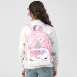 LEAN Plecak Dziecięcy Szkolny Pikowany Jednorożec Różowy 32cm