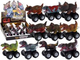 LEAN TOYS Autko Dinozaur z Napędem Frykcyjnym Różne Gatunki Kolory