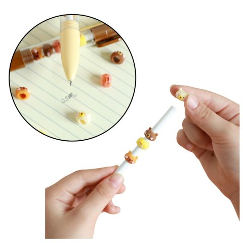 LEAN TOYS Długopis Z Figurkami Kapibara Brązowy Beżowy Czarny Wkład LEAN TOYS Długopis Z Figurkami Kapibara Brązowy Beżowy Czarny Wkład