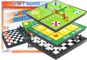 LEAN TOYS Gry 7w1 Zestaw Gier Planszowych Ludo Warcaby