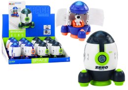LEAN TOYS Mała Rakieta Kosmiczna Otwierana z Figurką i Pojazdem