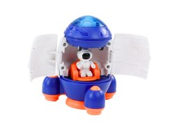 LEAN TOYS Mała Rakieta Kosmiczna Otwierana z Figurką i Pojazdem