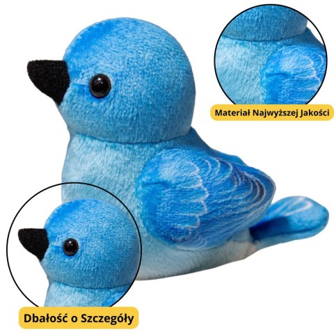 LEAN TOYS Mały Pluszowy Ptak Niebieski Sikorka Szczygieł 10cm LEAN TOYS Mały Pluszowy Ptak Niebieski Sikorka Szczygieł 10cm