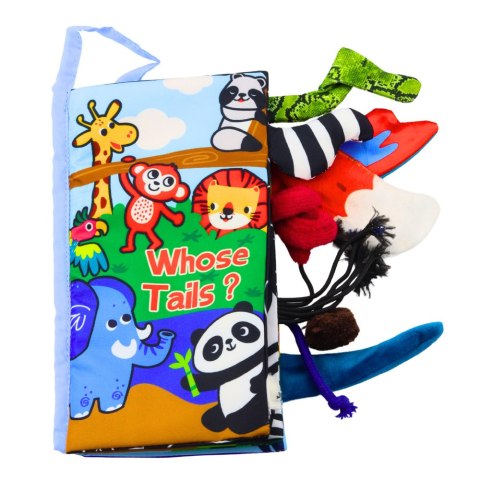LEAN TOYS Miękka Książeczka Edukacyjna Szeleszcząca Zwierzęta Ogonki Dla Niemowląt Niebieska LEAN TOYS Miękka Książeczka Edukacyjna Szeleszcząca Zwierzęta Ogonki Dla Niemowląt Niebieska