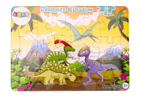 LEAN TOYS Puzzle Dla Dzieci Dinozaury Plansza Kolorowe 16 El LEAN TOYS Puzzle Dla Dzieci Dinozaury Plansza Kolorowe 16 El
