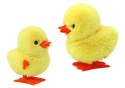 LEAN TOYS Skaczący Kurczak Nakręcany Pluszowy Zabawka Ozdoba Żółty