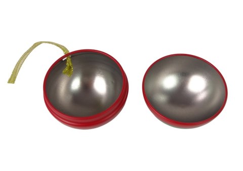 LEAN TOYS Świąteczna Bombka Metalowa Ozdoba Na Choinkę Mikołaj Przy Choince LEAN TOYS Świąteczna Bombka Metalowa Ozdoba Na Choinkę Mikołaj Przy Choince