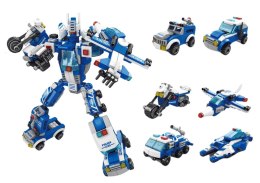 LEAN TOYS Wozy Policyjne Motor Łódź Samolot Policja Klocki Konstrukcyjne MIX