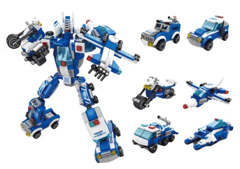 LEAN TOYS Wozy Policyjne Motor Łódź Samolot Policja Klocki Konstrukcyjne MIX LEAN TOYS Wozy Policyjne Motor Łódź Samolot Policja Klocki Konstrukcyjne MIX