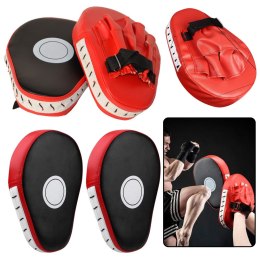 LEAN Tarcza Treningowa Rękawica Pad Kick Boxing Łapa Trenera Czerwona