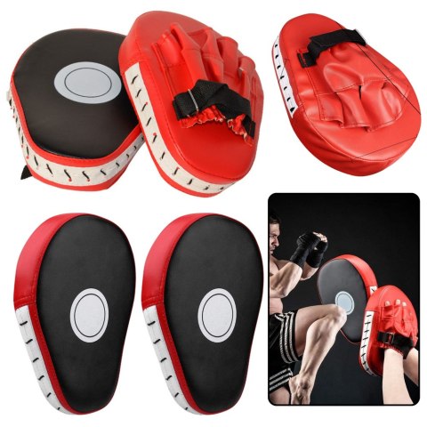 LEAN Tarcza Treningowa Rękawica Pad Kick Boxing Łapa Trenera Czerwona LEAN Tarcza Treningowa Rękawica Pad Kick Boxing Łapa Trenera Czerwona