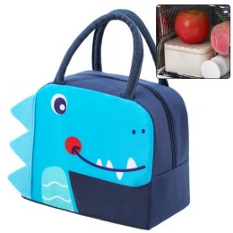 LEAN Torba Termiczna Izolacyjna Śniadaniowa Lunch Bag Dinozaur Niebieski 23cm
