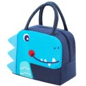 LEAN Torba Termiczna Izolacyjna Śniadaniowa Lunch Bag Dinozaur Niebieski 23cm