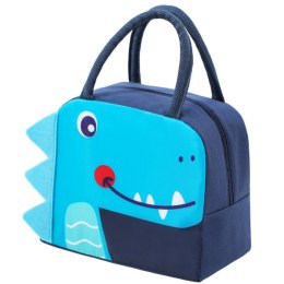 LEAN Torba Termiczna Izolacyjna Śniadaniowa Lunch Bag Dinozaur Niebieski 23cm