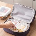 LEAN Torba Termiczna Izolacyjna Śniadaniowa Pas z Regulacją Fioletowa 27cm