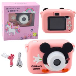 LEAN Toys Aparat Cyfrowy Dla Dzieci Myszka Różowy 48Mpx HD 1080P