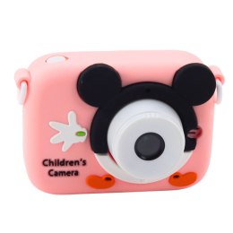 LEAN Toys Aparat Cyfrowy Dla Dzieci Myszka Różowy 48Mpx HD 1080P