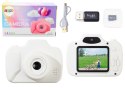LEAN Toys Aparat Dla Dzieci Zdjęcia Nagrywanie Gry Karta Pamięci 64GB Biały