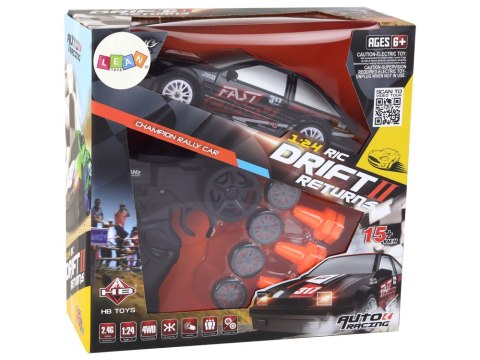 LEAN Toys Autko Sportowe Zdalnie Sterowane R/C 1:24 Czarne Wymienne Koła LEAN Toys Autko Sportowe Zdalnie Sterowane R/C 1:24 Czarne Wymienne Koła