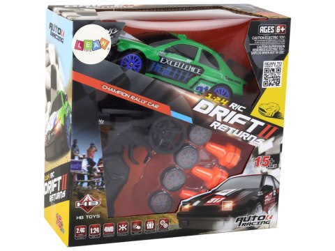LEAN Toys Autko Sportowe Zdalnie Sterowane R/C 1:24 Zielone Wymienne Koła LEAN Toys Autko Sportowe Zdalnie Sterowane R/C 1:24 Zielone Wymienne Koła