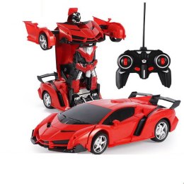 LEAN Toys Auto Robot 2w1 Pilot R/C Światło Dźwięk Drift Czerwony