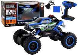 LEAN Toys Auto Terenowe Zdalnie Sterowane RC 1:14 2.4G Niebieskie