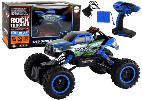LEAN Toys Auto Terenowe Zdalnie Sterowane RC 1:14 2.4G Niebieskie LEAN Toys Auto Terenowe Zdalnie Sterowane RC 1:14 2.4G Niebieskie