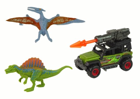 LEAN Toys Dinozaury Figurki Zestaw Auto Rakieta Pomarańczowy LEAN Toys Dinozaury Figurki Zestaw Auto Rakieta Pomarańczowy