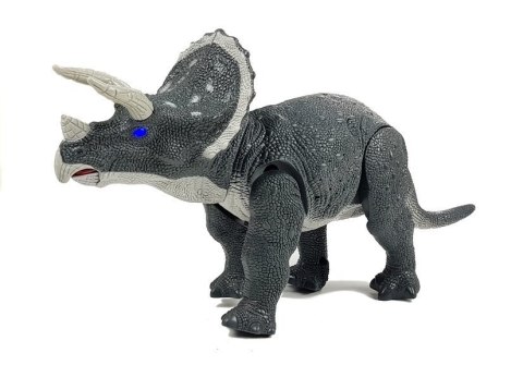 LEAN Toys Duży Dinozaur Na Baterie Triceratops Szary LEAN Toys Duży Dinozaur Na Baterie Triceratops Szary