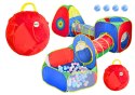 LEAN Toys Duży Plac Zabaw Namiot Dla Dzieci Tunele Basen Na Kulki Tracza Kolorowy